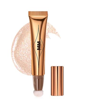 Highlighter Wand | Liquid Contouring Stick with Cushion Applicator | Lightweight Blendable Silky Makeup Product for Moisturizing Rowces 04 Pear White