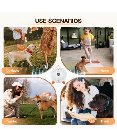 Anti Dog Barking Device Ultrasonic Stop Dog Barking Automatic Safe Anti Bark Device Outdoor Rechargeable & Waterproof Dog Bark Stopper Deterrent Devices 33FT Range for Puppy Large Small Dogs White#104 - Buy Online on GoSupps.com