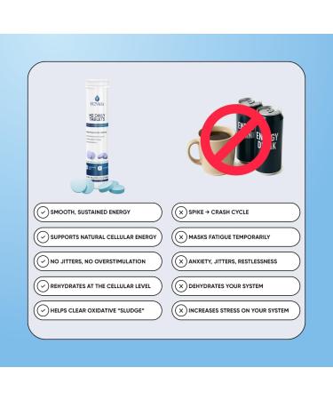 H2Vida Hydrogen Water Tablets Magnesium Supplement for Energy Detox Hydration & Focus Energy Booster 1Pack Unflavored 20 Tablets - Buy Online on GoSupps.com