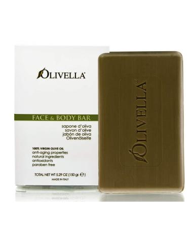 Olivella Soap Bar 5.29 Ounce Face & Body (156ml) (6 Pack)