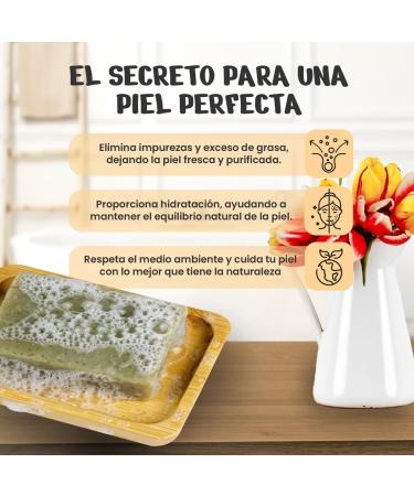  Decolores Decolores | Natural Green Clay Soap | 100g | Solid Soap | Natural and Handmade Soaps | Face and Body Use | Nourishing | Combination and Oily Skin | Deep Cleansing and Moisturizing - Buy Online on GoSupps.com