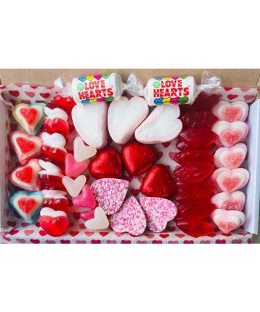 Love Heart Sweets-Wedding Pick n Mix Sweets-Valentines Candy Gifts Red Pink & White Sweets-225g - Buy Online on GoSupps.com