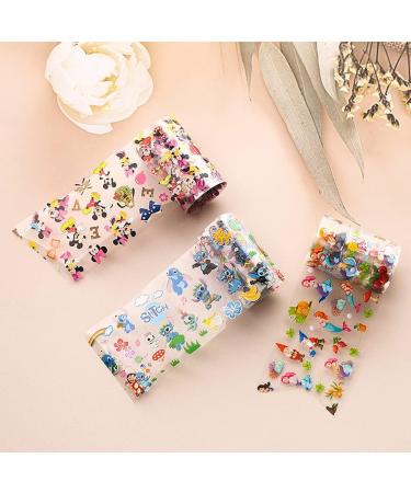 Cute Cartoons Nail Foil Transfer Stickers - Holographic Designer Decals for Women, Kids, Girls - DIY Nail Art Supplies - Buy Online on GoSupps.com