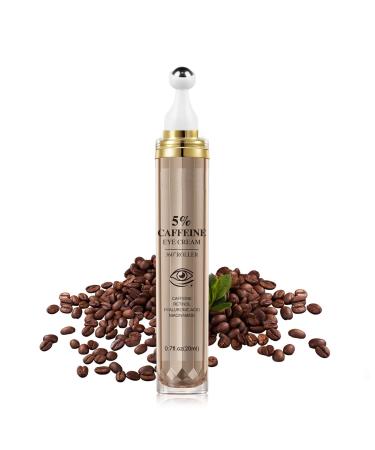 MEITREND Coffee eye serum eye cream against dark circles and bags antiaging eye serum with 360 massage ball remove dark circles eye care for reduced bags wrinkles and fine lines