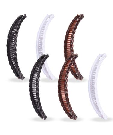 Banana hair clips nalcy 6 pieces of hair clips vintage banana hair clips fish clips for long hair bananas clips comb fish clips banana hair comb for women and girls