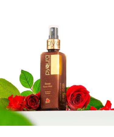 PYO URA 100% Organic Rose Water Face Mist 100ml - Natural Hydrating Toner for Glowing Skin & Pore Tightening - Unisex Facial Spray for Men & Women - Buy Online on GoSupps.com