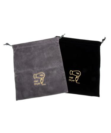 2pcs Hair Dryer Bag Cloth Bags Drawstring Hotel Drawstring Bag Hair Dryer Supplies Storage Box Iron