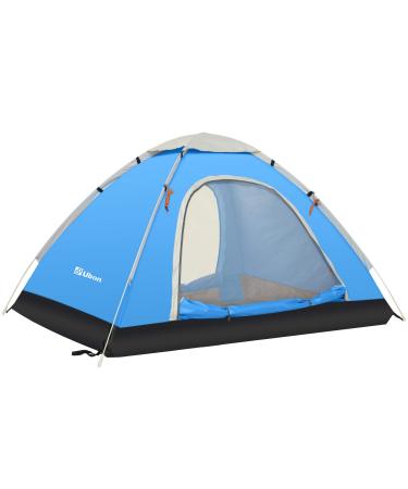 Ubon 2/3 Person Lightweight Instant Tent Durable Pop Up Indoor Tent Portable Outdoor Backyard Tent for Camping Backpacking Sky Blue 2 Person