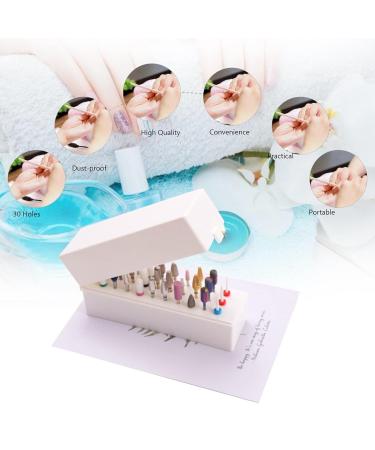 Nail Miller Bit Holder | 30 Holes Nail Drill Storage Box | Nail Art Drill Display Rack | Manicure Tools - Buy Online on GoSupps.com