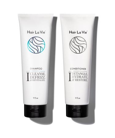 Hair La Vie Shampoo & Conditioner - Best Shampoo and Conditioner for Dry Damaged Hair - Speed Up Hair Growth and Boost Volume  9 fl oz.