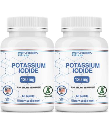 Potassium Iodide Tablets 130 mg EXP 07/2025 Kosher Iodine Tablets , Thyroid Supplement  2 Pack | 120 Tablets Total - Buy Online on GoSupps.com