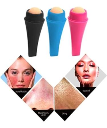 Face Roller Oil Absorbing Volcanic Roller Oily Skin Control for Face Makeup Portable Reusable Oil Resistant Face Roller Oil Absorbing Control Stick Facial Skin Care Tool (C) - Buy Online on GoSupps.com