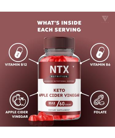 NTX Keto BHB & ACV Gummies for Weight Loss - NTX Nutrition Keto Plus Supplement (60 Gummies) - Buy Online on GoSupps.com