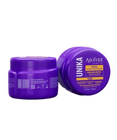 Unika Ojon Home Care Hair Mask - Chemically Treated Hair Care  Anti Frizz Hair Products for Women  Sulfate Free Mask - Vegetal Keratin  Coconut Oil  Ojon Oil  VEGAN - 8.8oz/250g - AGILISE