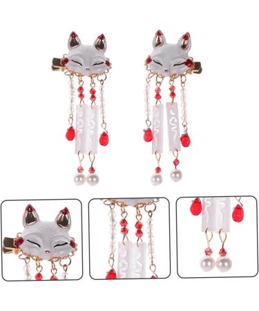 SOESFOUFU 1 Pair Fox Tassel Clip Tassel Drop Barrette Chinese Tassel Hair Clips Animal Hair Clip Tassel Barrette Chinese Hair Accessories Chinese Tassel Hairpin Tassel Hairpin - Buy Online on GoSupps.com
