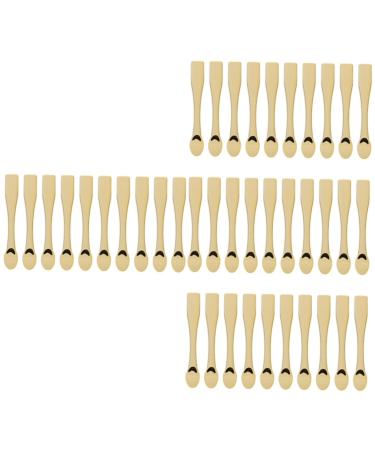 Healeved 40 Pcs Mask Spoon Skin Care Tool Lipstick Spoon Mini Eye Cream Spatula Skincare Scoop Golden Abs 6X1X0.3CMx4pcs Goldenx4pcs