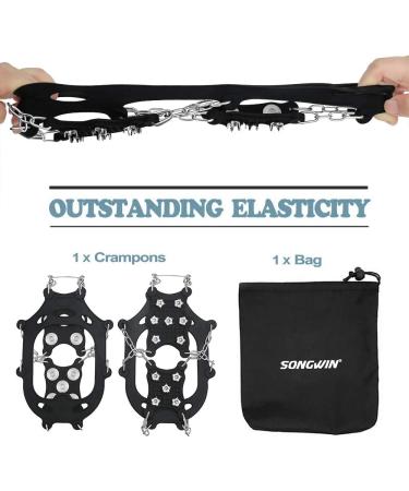 12-Stud Crampons Shoe Spikes | Innovative Ice Cleats for Boots | Best Grip for Winter | Shop Now! - Buy Online on GoSupps.com