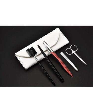 YSH Makeup Portable Stainless Steel Beauty Makeup Tools (Eyebrow Comb + Eyebrow Scissors + Eyebrow Knife + Eyebrow Clip + Eyebrow Brush) Kit Beauty Accessory