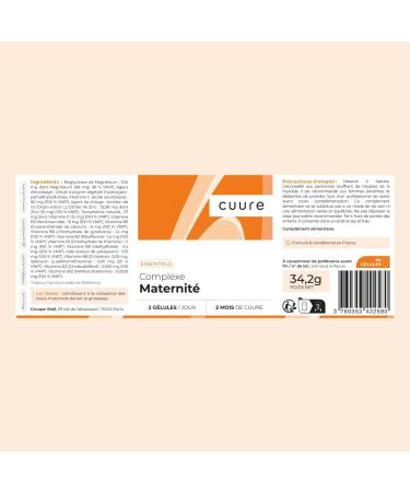 Maternity Complex More Assimilable than Folic Acid Cuure 45 Days Conception Pregnancy and Breastfeeding 15 High Quality Active Ingredients Vitamin B9 B12 D Iodine Zinc Made in France - Buy Online on GoSupps.com