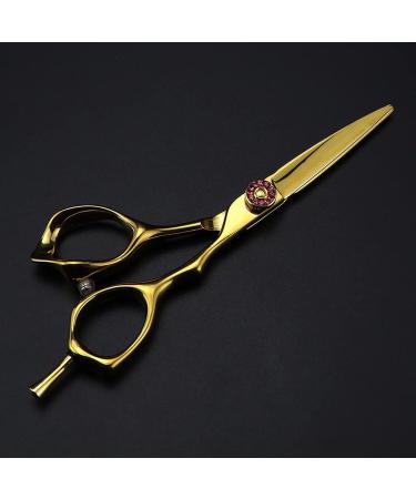 Hair Cutting Scissors Shears Kit 5 Inch Professional Steel Scissor Gold Hair Scissors Haircut Thinning Barber Tools Cutting Shears Hairdressing Scissors Set Gift - Buy Online on GoSupps.com