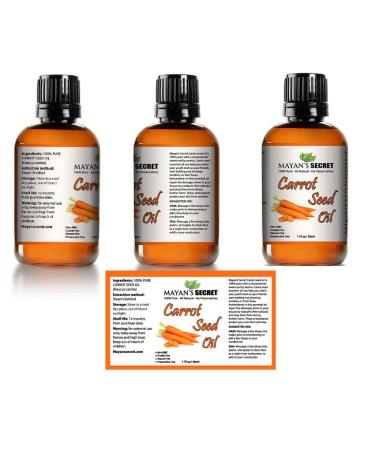 Mayan's Secret Carrot Seed Oil Pure Steam Distilled Regenerate Skin tissue - Buy Online on GoSupps.com