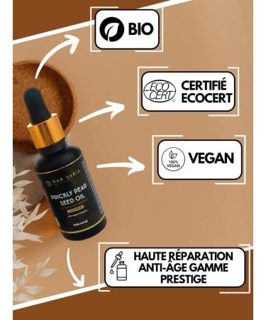 BEST PURE and ORGANIC BARBARIAN FIG SEED OIL for face. Excellent anti-aging and anti-dark circles oil. 100% pure natural vegan and ecocert. Cold pressure: extra-virgin anti-UV lacon. 30ml - Buy Online on GoSupps.com
