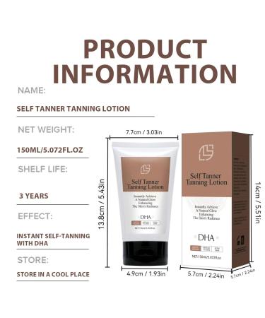 Self Tanner with Natural & Organic Ingredients - Streak-Free Tanning Lotion with Aloe Vera & Coconut for a Natural Glow | Fair to Medium | 5 Oz - Buy Online on GoSupps.com