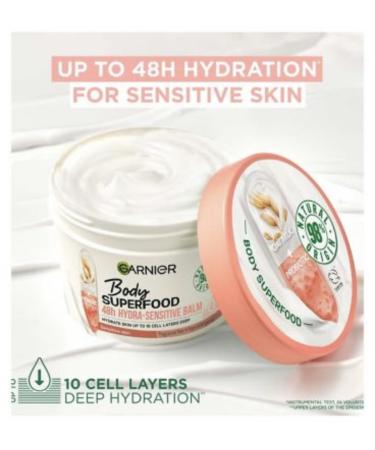 Garnier Body Superfood Hydra Sensitive Body Cream - Oat Milk & Probiotic 380ml - Buy Internationally - Buy Online on GoSupps.com