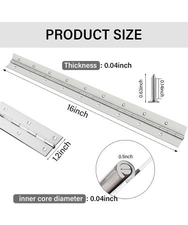 12 Inch Heavy Duty Stainless Steel Piano Hinge with Screws - Smooth Polished Folding Marine Hinge - Buy Online on GoSupps.com