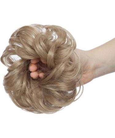Dark Ash Blonde Wavy Messy Hair Bun Scrunchie Updo Hairpiece Extensions - Buy Online on GoSupps.com