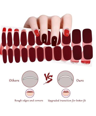 Buy 44-Piece Red Nail Film Set | 22 Gold Red Foil & 22 Burgundy UV Gel Nail Foil - Long-Lasting Starter Kit for Stunning Nails - International Shipping Available - Buy Online on GoSupps.com