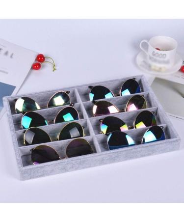 CAIIHUA Multi-Cell Glasses Stand | Decorative Sunglasses Display Tray & Jewelry Storage Container - Perfect for Counter & Window Decoration - Buy Online on GoSupps.com