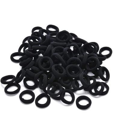 Hair tie for babies 50 pieces - Szetosy hair tie without damage colorful ponytail holder soft hair tie for girls women men (black)
