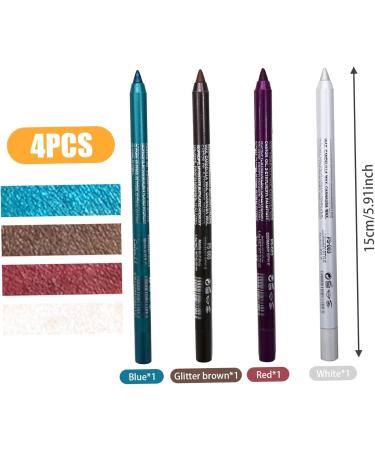 Eyeliner Pencil 4Pcs Eyeshadow Pencil 4 Colors Smudge-proof Pearl Long Lasting Glitter Eyeliner 8.5g Waterproof Makeup Eyeliner Eyeshadow Pencil Style 3 - Buy Online on GoSupps.com