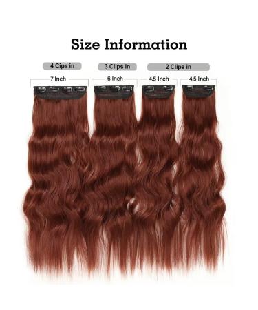 YDDM 24 Wavy Clip-In Hair Extensions - Synthetic Full Head Hairpieces for Women - Affordable & Realistic Look - Buy Online on GoSupps.com