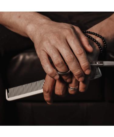 2Pcs Stainless Steel Rat Tail Hair Cutting Comb Set with Leather Bag - Salon Quality Barber Hairdressing Combs for Ultra-thin Styling - Buy Online on GoSupps.com