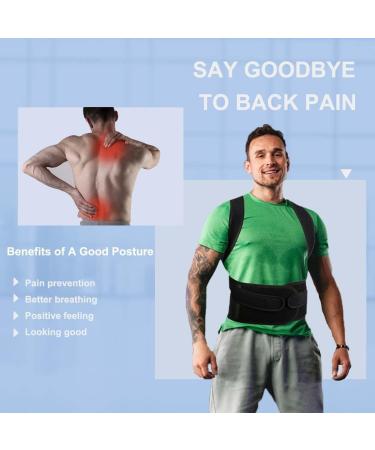 Breathable Back Brace Posture Corrector for Women and Men Back Straightener Hunchback Correction Lumbar Support Shoulder Neck Posture Support for Improve Back Posture Black M Black M - Buy Online on GoSupps.com