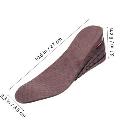 FOMIYES Height Increase Insoles - 1 Pair Comfortable Heel Shoe Lifts for Men & Women - Arch Support & Heightening Coffee 27x8.5 cm for Outdoor Shoes - Buy Online on GoSupps.com