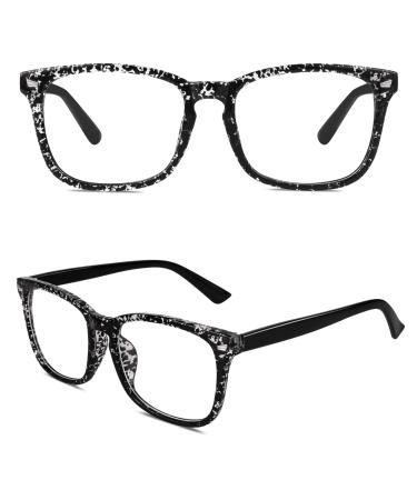 CN92 Classic nerd glasses round keyhole 40s 50s panto glasses vintage look clear lens A black spot