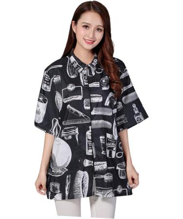 minkissy Work Clothes Ladies Robes Shirt pet Technician Clothing Mens Cloak Coat Fiber Barber Robe Men Black Tank top Printing Cloak Protective Agent Quilting Work Hair Vest Vintage Jacket - Buy Online on GoSupps.com