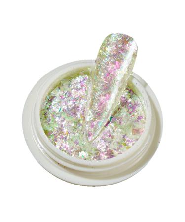 Powder Nail Dip Remover compatible with Machines Nail Powder Fairy Color High Light Dream Cloud Brocade Piece Magic Mirror Powder Nail Sequins Manicure Lavender Dipping Powder Kit (G One Size) One Size G