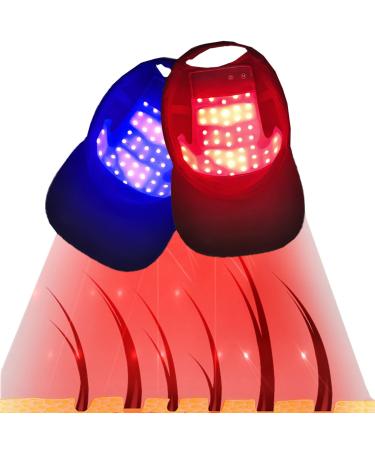 Bonnet De Croissance des Cheveux (48 LED) Bonnet De Croissance des Cheveux Lumi Re Rouge Et Bleue 4 Modes Contr Le De l'huile Favorise Une Croissance Rapide des Cheveux