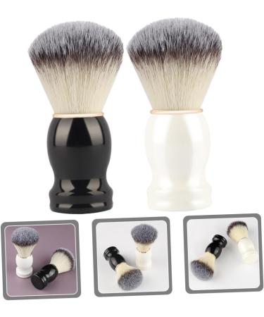 Beatifufu Manual Shaving Brush Set - 2 Pieces Razor Brush Tool for Hairdressing & Foaming Razor Cleaning Accessories - International Shipping Available - Buy Online on GoSupps.com