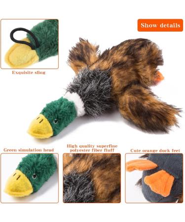 AYEUPZ Squeaky Duck Plush Toy - Interactive Chewing Dental Care Toy for Dogs | International Shipping - Buy Online on GoSupps.com