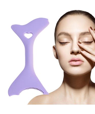 Silicone Makeup Stencil | Portable Multifunctional Eyeliner Stencils - Mascara Shield for Beginners Eyebrow Stencils for Winged Eyeliner Lashes Lip Liner Purple