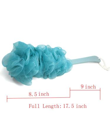 Long Handled Bath Shower Back Brush Scrubber Loofah | Exfoliation Body Sponge | Unisex (Blue) - Buy Online on GoSupps.com