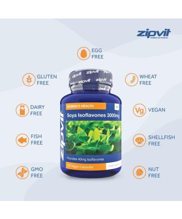 Soya Isoflavones 3000mg | 6000mg Daily Dose | 120 Vegan Capsules - 2 Months Supply - Buy Online on GoSupps.com