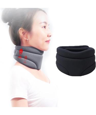 Ergonomic Design Breathable Cozy Health Care Protective Neck Cervicorrect Neck Brace Neck Brace for Neck Pain and Support Black