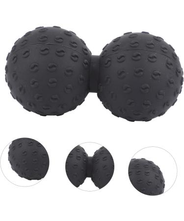 Lurrose Yoga Massage Ball | Foam Acupressure Roller for Muscle Relief | Vibration & Self-Massage Tool | 12x6.3cm - Black - Buy Online on GoSupps.com