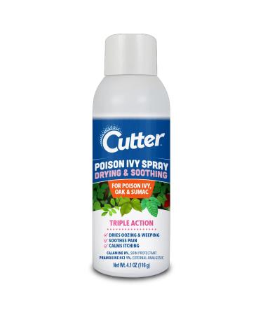 Cutter Poison Ivy Spray Drying & Soothing Calamine plus Pramoxine HCI Spray for Poison Ivy Poison Oak & Poison Sumac Relief 116 g